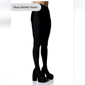 STRETCH CHUNKY HEEL PANT BOOT IN BLACK size 7.5